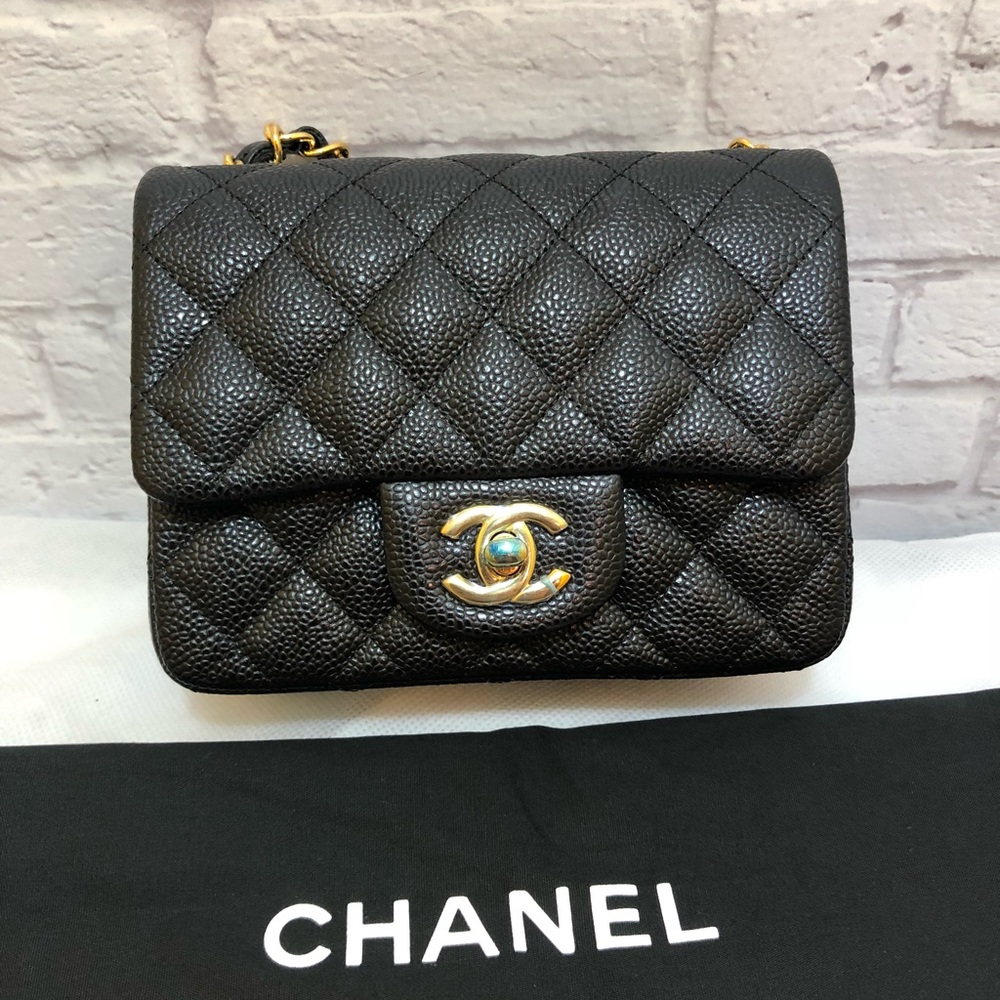 Chanel brand new caviar mini bag.